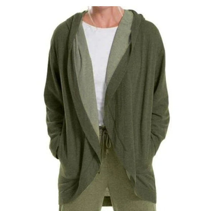 Max Studios NWT Sage Green Sweater Hoodie Cardigan Open Jacket Small round hem