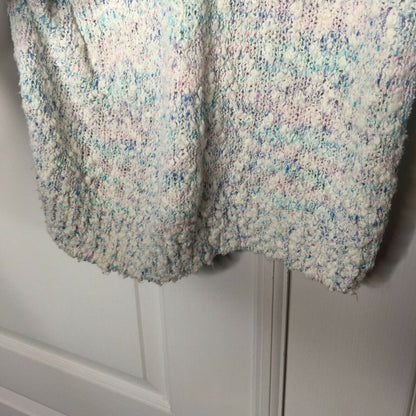 Victoria Jones Pullover Sweater Long Sleeve VNeck Texture Multicolor Medium KNIT