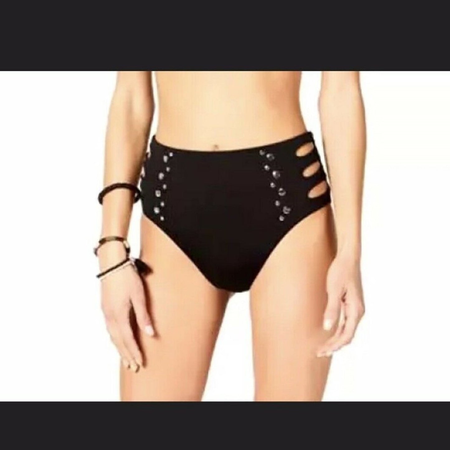 Bar III Swimsuit Bikini Bottom High Waist Swimsuit Size XSmall