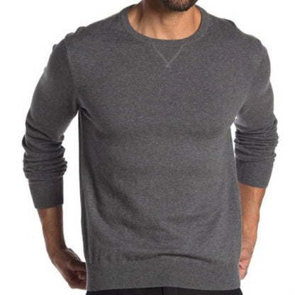 Wallin & Bros XL  Grey Castlerock Cashmere Blend Pullover Sweater Crew Neck NWT