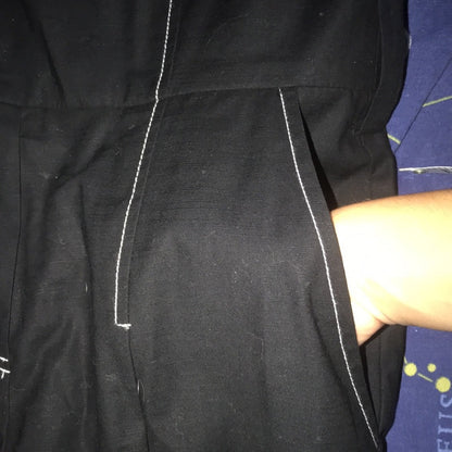 Topshop Utility Black Halter Pocket Jumpsuit Size 4
