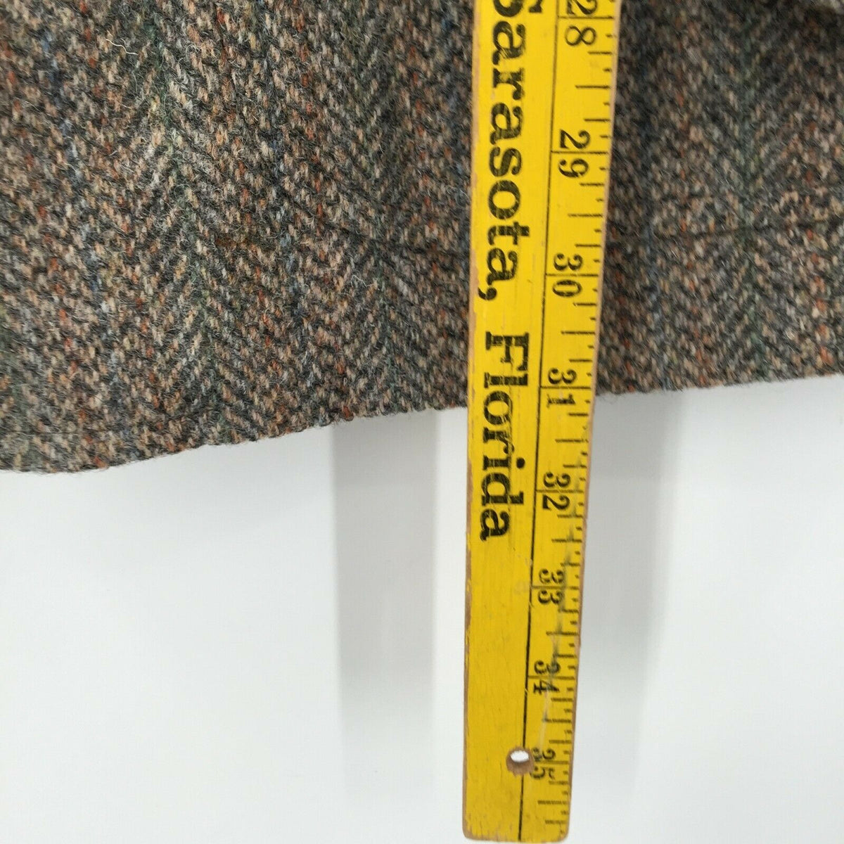 VINTAGE Charles Gregory Tweed BrownBlue Herringbone Wool Blazer Jacket Med/Large