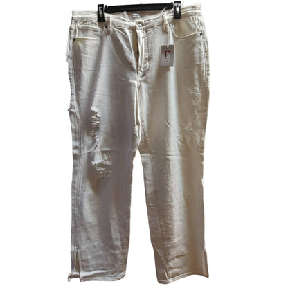 Good American white destroyed jeans size 16 NEW distressed