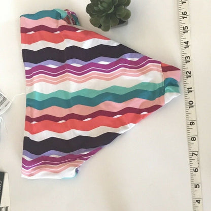 Bar III Waves Printe Strappy High Waist Bikini XSmall XS Bathing swimsuit Bottom