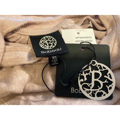 Bobeau Crisscross Split Back 3/4 Sleeve Top Sz XS/Extra Small Adobe Rose NWT