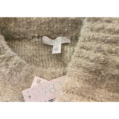 Abound Pullover Boucle Crew Neck Sweater Sz Small in Beige Oatmeal NWT