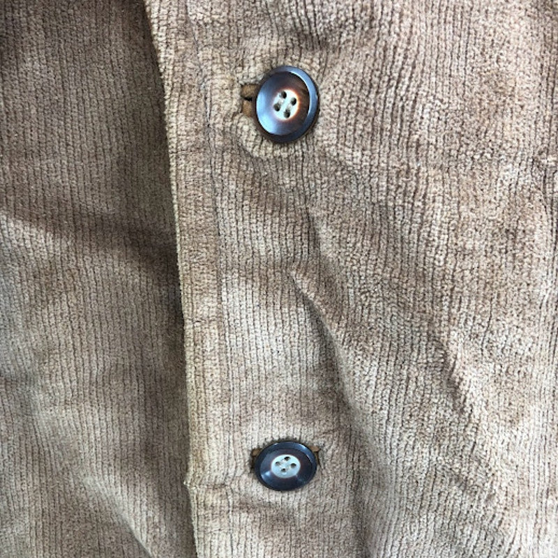 VINTAGE Brown Europe Craft Mens Coat Jacket 40 Long Wide Lapel Textured
