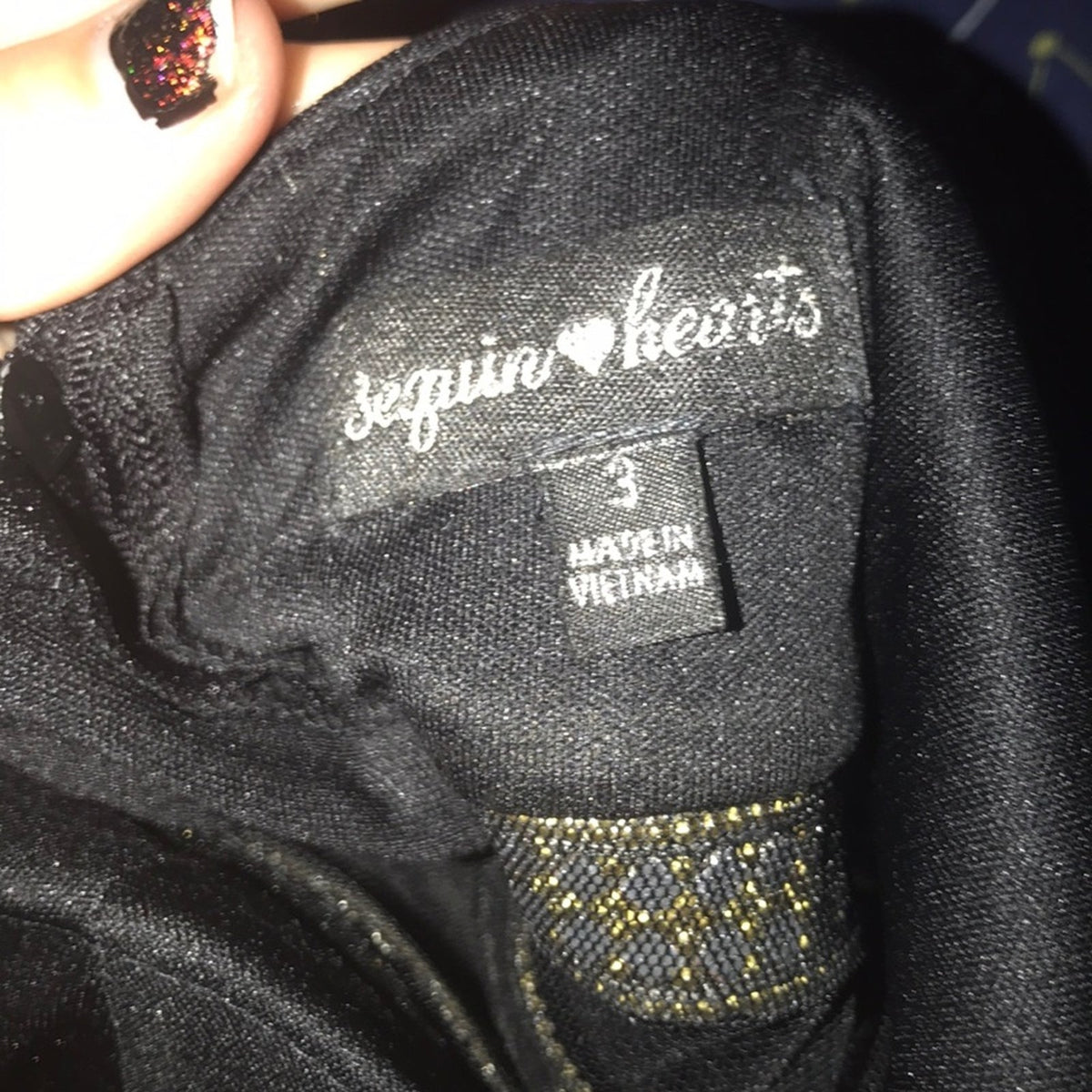 Sequin Hearts Black Sleeveless Formal Gown Juniors size 3 Formal Evening Prom
