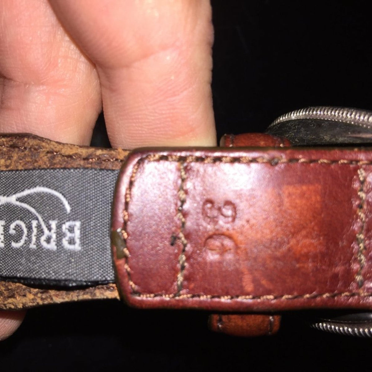 Brighton Leather Basket weave Belt Silver Buckle chestnut cherry