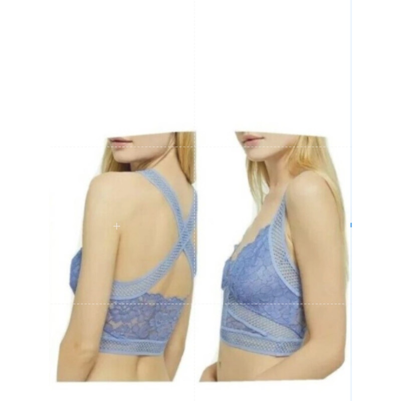 Free People SUMMER Intimately Sitting Pretty Brami Bralette Camisole Small Blue