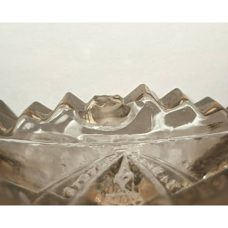 Set of Six EAPG Sawtooth Pressed Glass Bowls 4.5 Inch Slight Damage Around Edges