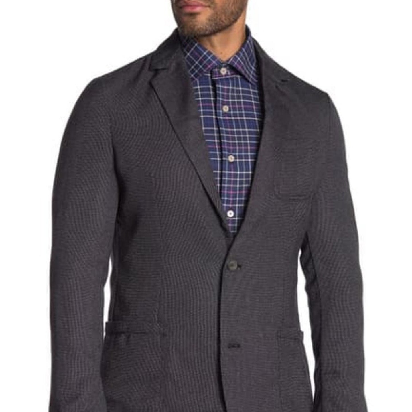 Report Collection Pin Dot Woven Notch Lapel Blazer Extra Large Men's Jacket NEW