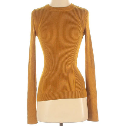 Topshop NWT Mustard Yellow Pullover Sweater Crew Neckline Long Sleeve Small