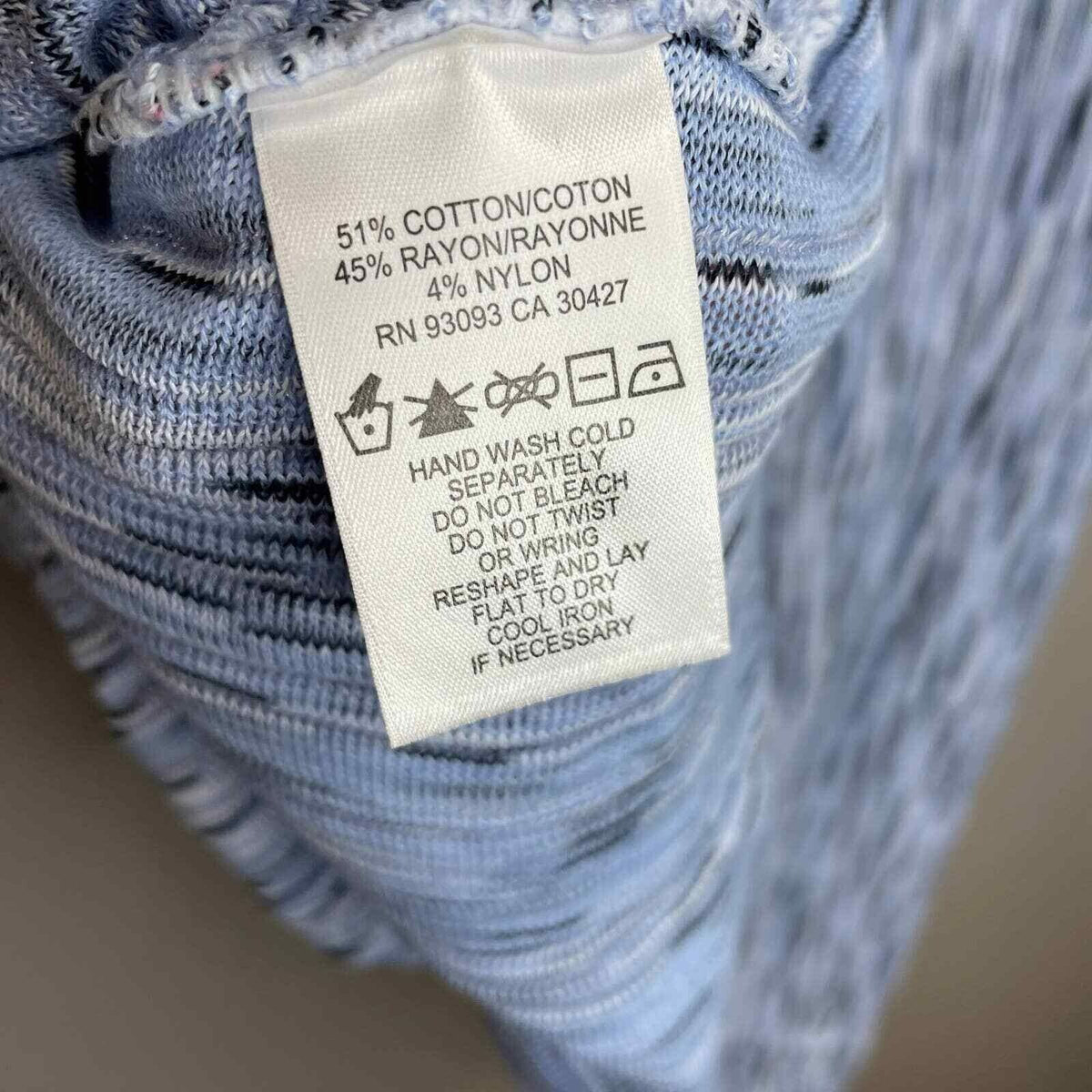 NIC + ZOE Daytrip Twist Front Sweater Tank XL/Extra Large in Light Sky Blue NWT