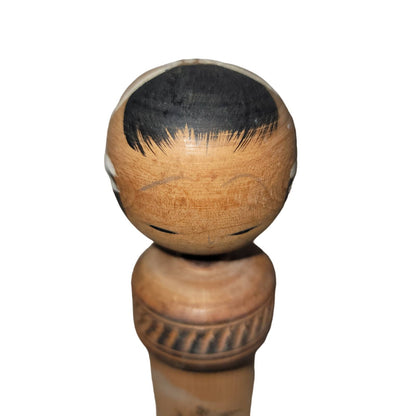 Vintage Kokeshi Doll wood bobble head toy 1960 Japan
