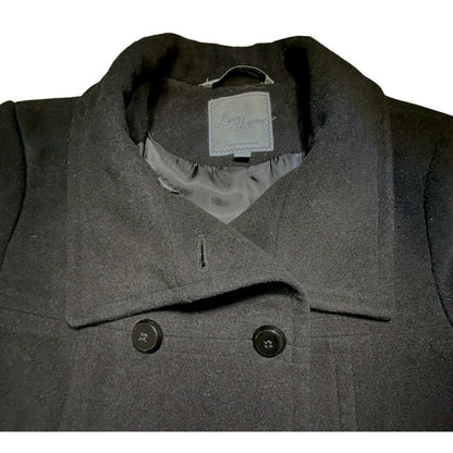 Larry Levin Women's Wool Blend Coat Size Small Black NWT Jacket Button Up