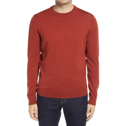 Nordstrom Men's Shop NWT Burgundy Russet Crew Neck Sweater 3XL