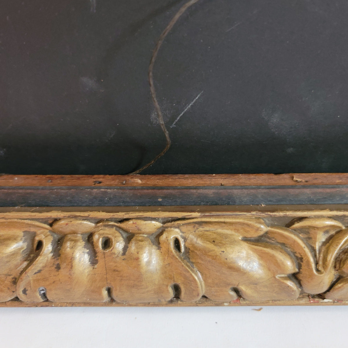 Antique wood frame gold Picture Frame 22" x 18 Oak Leaf Motif