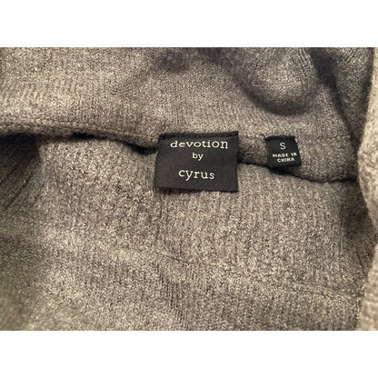 Devotion by Cyrus Long Sleeve Rib Cowl Mock Pullover Sweater Sz Small Gray NWT
