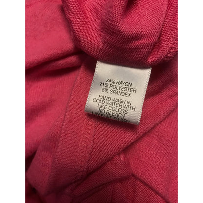 Gibsonlook NWT Cowl Neck Pullover Sweater Long Sleeve Pink Lipstick SMALL