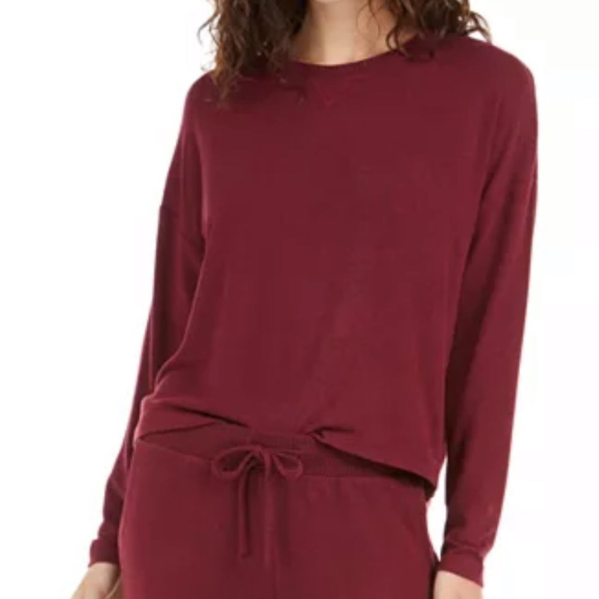 Alfani Cozy Knit Long Sleeve Sleep Top Size Large