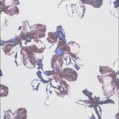 Caslon Cozy Ivory Purple Floral Print Sweatshirt Size XSmall