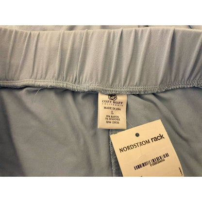 Cozy Rozy California Pull On Jogger Pajama Pants Large Blue NWT Made in USA