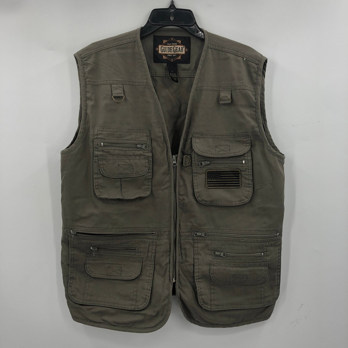 GUIDE GEAR Men's Full Zip Concealment, Photography, Shooting Vest Green Size L