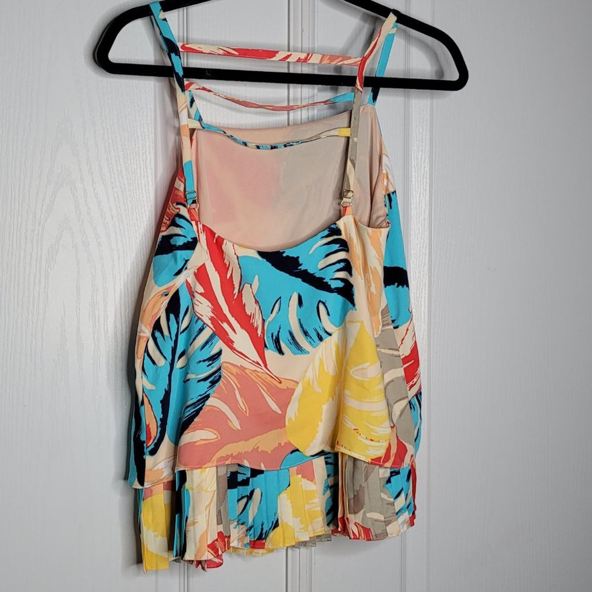 NWT Laundry By Shelli Segal Tropical Leaf Tank Top XS Blouse Top Sleeveless
