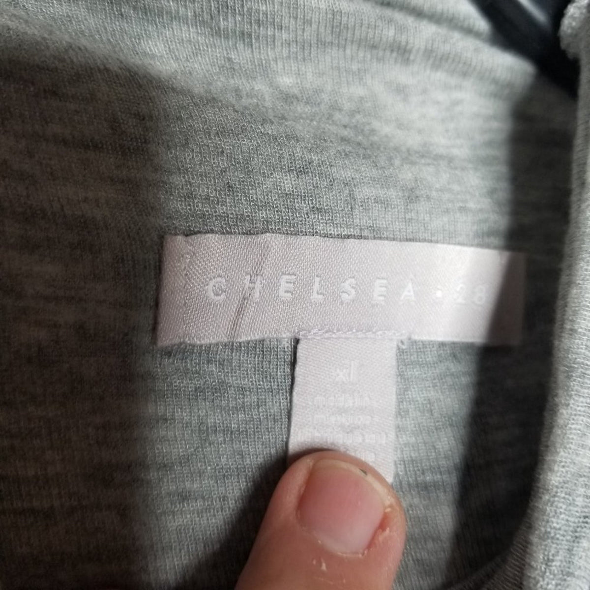Chelsea28 Layering Turtleneck Pullover Sweater Gray Size XL Long Sleeve NEW