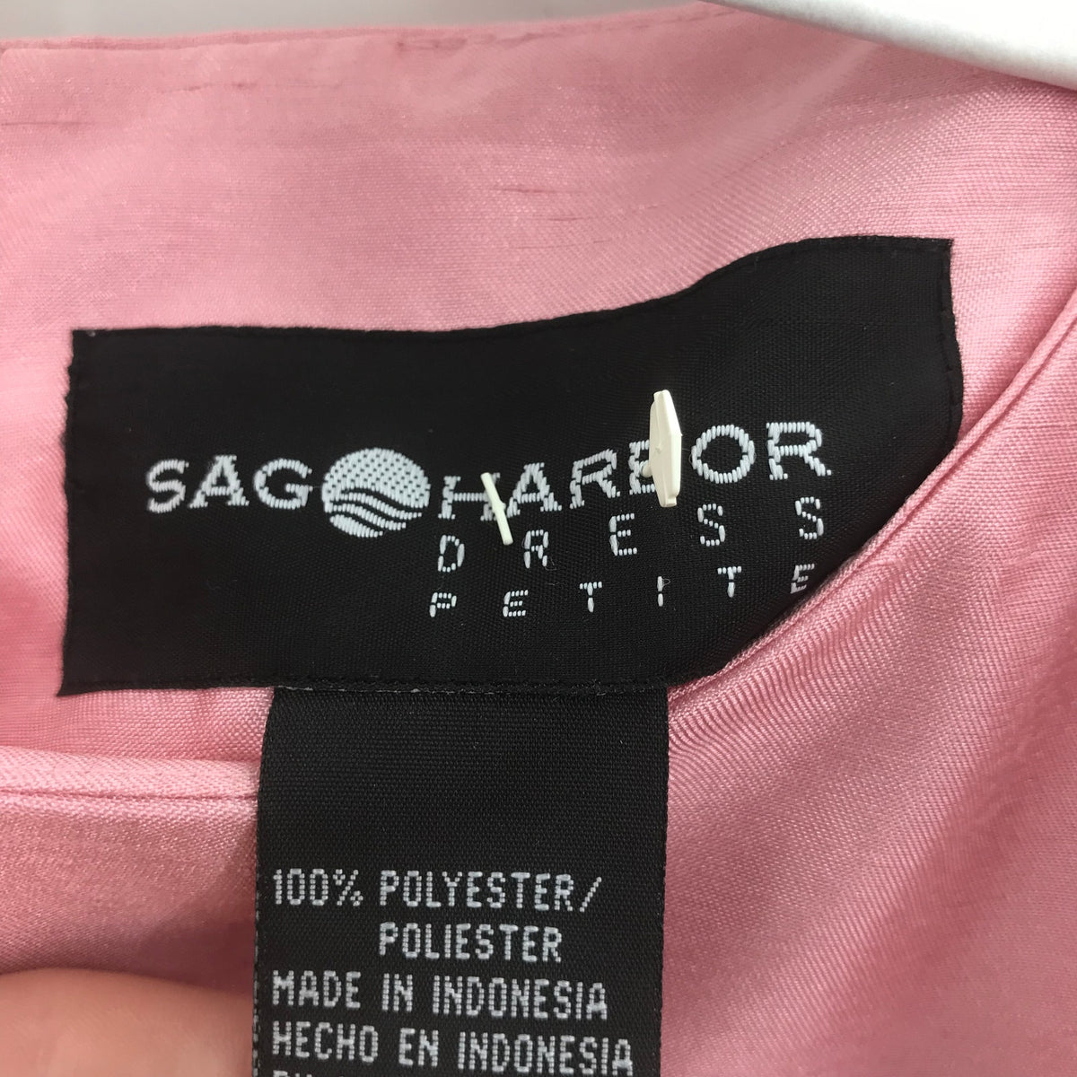 Sag Harbor 2 Pc Set Button Front Jacket Sheath Dress Back Zip Pink 12P Career