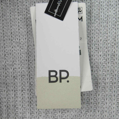 Nordstrom Bp Open Front Chunky Cotton Knit Cardigan Long Sweater Grey MEDIUM NWT