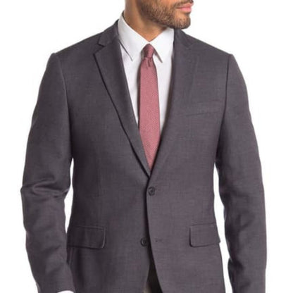 Nordstrom Rack Fit Flat Classic Blazer Size 30 S 2 button front Gray Grey