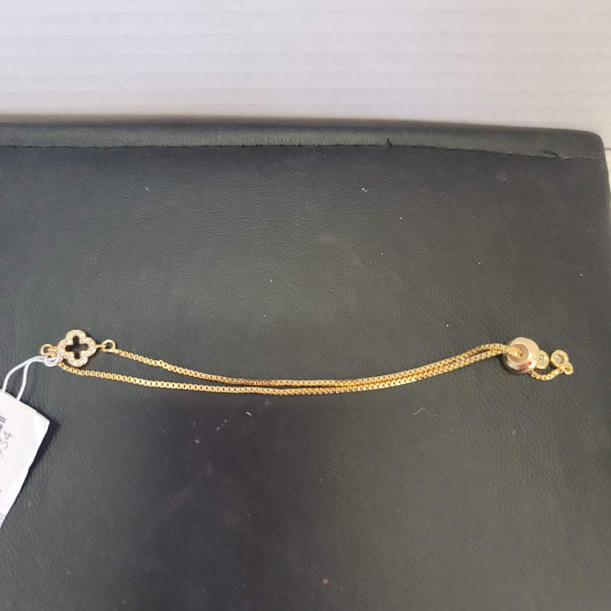 Nordstrom Clove Pave diamond bracelet adjustable Goldtone