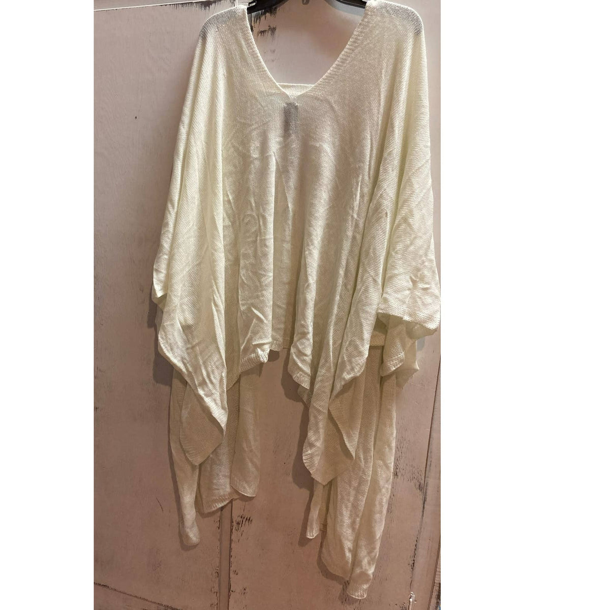 Vince Camuto Women's Waterfall Shawl One Size Ivory NEW Flowy Shrug Poncho Wrap