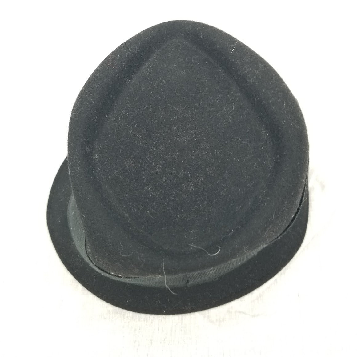 Helen Welsh women's felt hat wide ribbon tall crown 100% wool hat cloche Italy