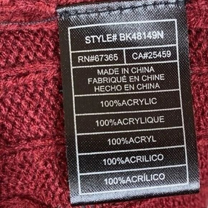 BB Dakota by Steve Madden Knit Turtleneck Midi Sweater Dress Sz Small Wine NWT