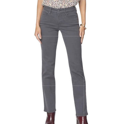 NYDJ Women's Jeans Marilyn Straight Leg Size 2 Vintage Pewter Gray NWT