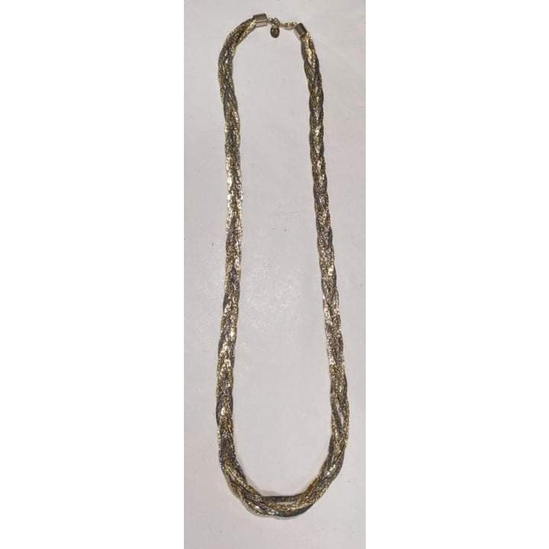 Premier Designs Vintage Necklace Bracelet Set braided 24"