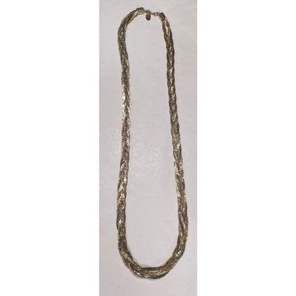 Premier Designs Vintage Necklace Bracelet Set braided 24"