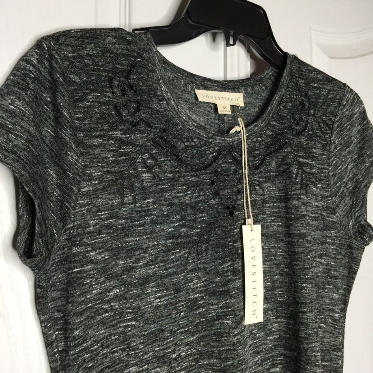 NWT Love Stitch Short Sleeve Slips on Midi Dress Size Medium