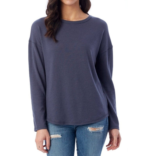 Alternative Size Medium Dark Navy Dropped Shoulder pullover Casual Layering