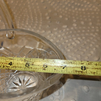 Glass basket planter diamond pattern woben