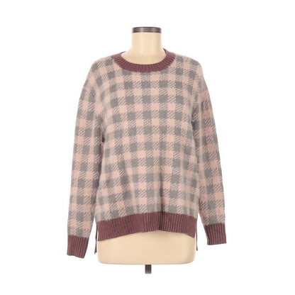 Susina NWT Classic Checkered Pullover Sweater Long Sleeve Crew Neck Size MP