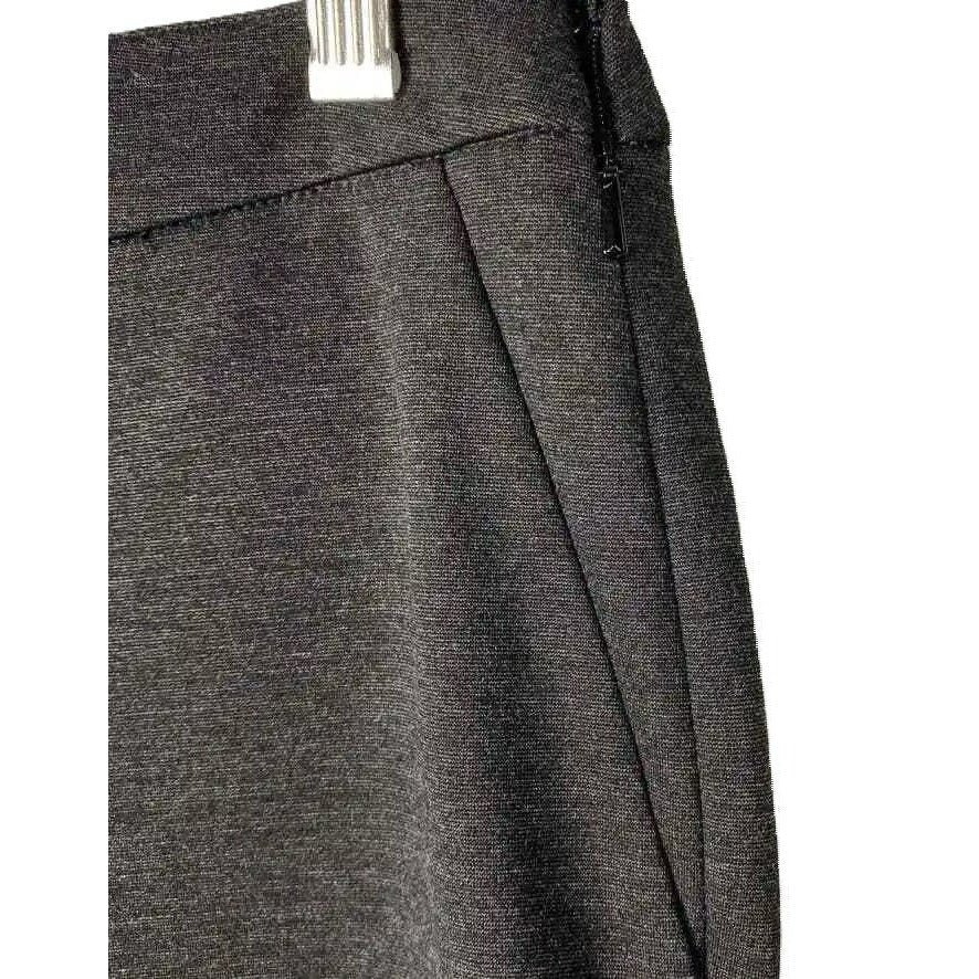 Halogen Stretch Flat Front Side Zip Crop Pants Sz Large in Charcoal Heather NWT