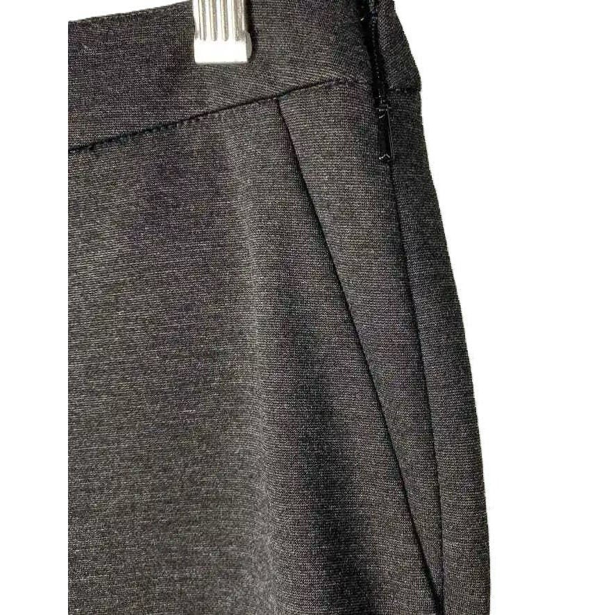 Halogen Stretch Flat Front Side Zip Crop Pants Sz Large in Charcoal Heather NWT
