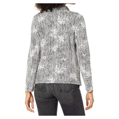 Nic & Zoe Marbelous Draped Open Cardigan Jacket Sz Medium in Grey Multi NWT