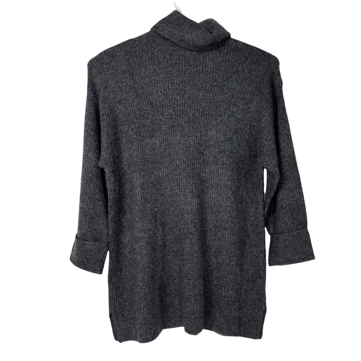 Topshop Funnel Neck Sweater Dress Size 8-10 Gray NWT Cuffed Ribbed Relaxed Fit