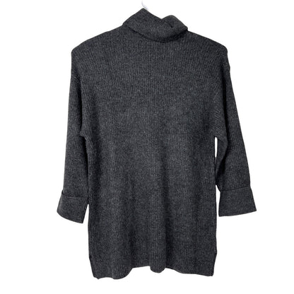 Topshop Funnel Neck Sweater Dress Size 8-10 Gray NWT Cuffed Ribbed Relaxed Fit