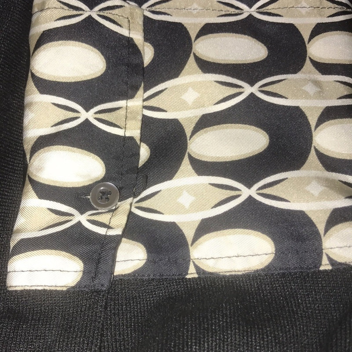 Ann Taylor NEW Black Pattern Collar Long Sleeve Medium